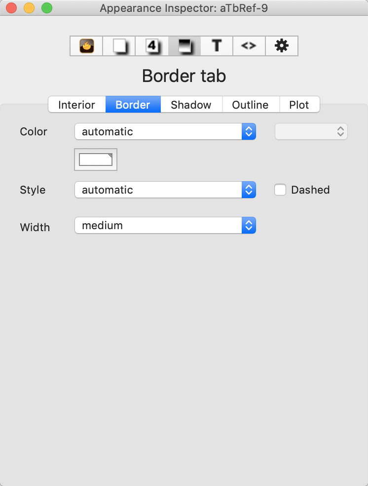 Border tab