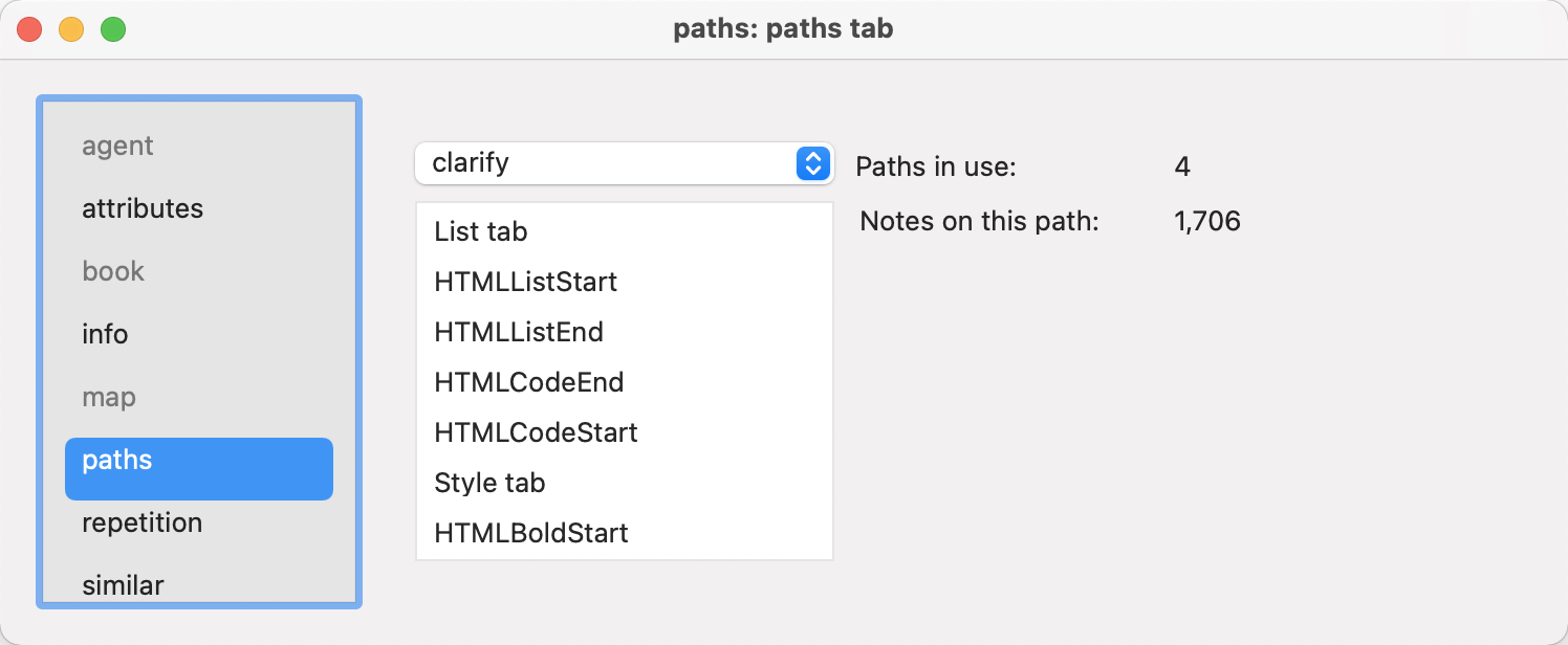 paths tab