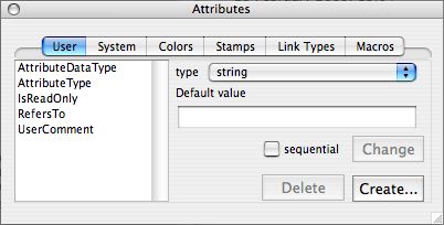 Attributes User Pane