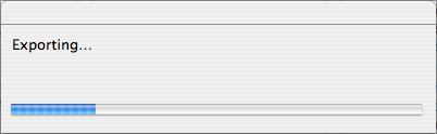 Export Text progress dialog