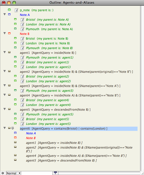 Querying for aliases - agents