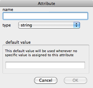 Create Attribute dialog