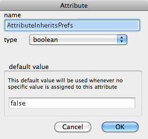 Edit Attribute dialog