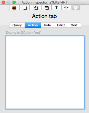 Action tab