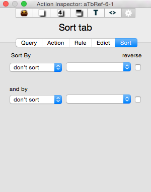 Sort tab