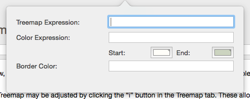 Treemap Properties pop-over