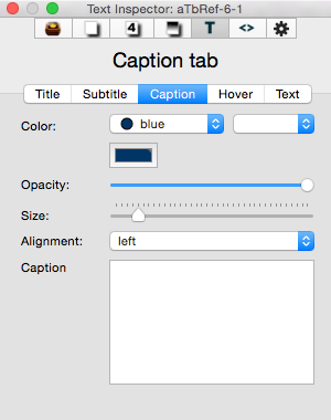 Caption tab