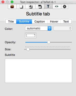 Subtitle tab