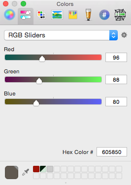 Custom Color colour picker dialog