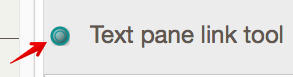 Text pane link widget