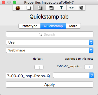 Quickstamp tab