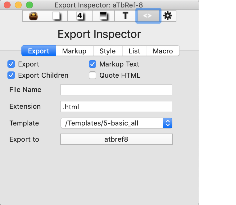 Export Inspector