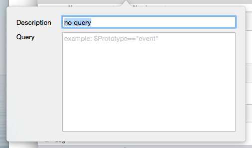 Attribute Browser Query pop-up