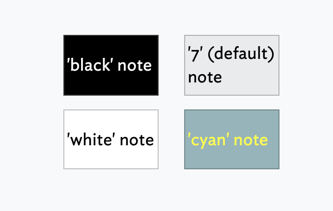 Auto-coloured note titles