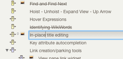 In-place title editing