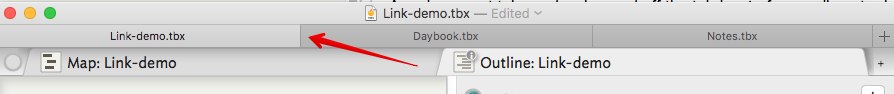 OS-level Document tab bar