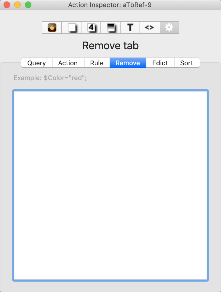 Remove tab