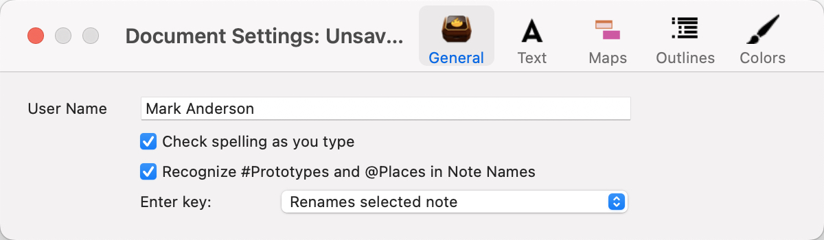 Recognize #Prototypes and @Places in Note Names