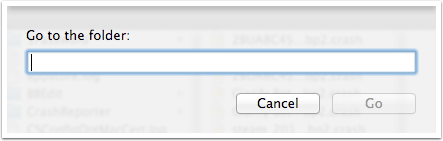 Locating the Finder folder for crash logs - 1