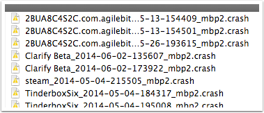 Locating the Finder folder for crash logs - 3