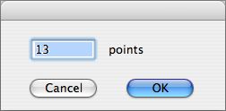 Point Size dialog