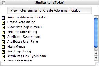 Similar Notes dialog